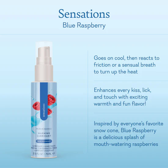 Lubricantes Sensaciones - Frambuesa Azul (lubricante calido de mora azul)
