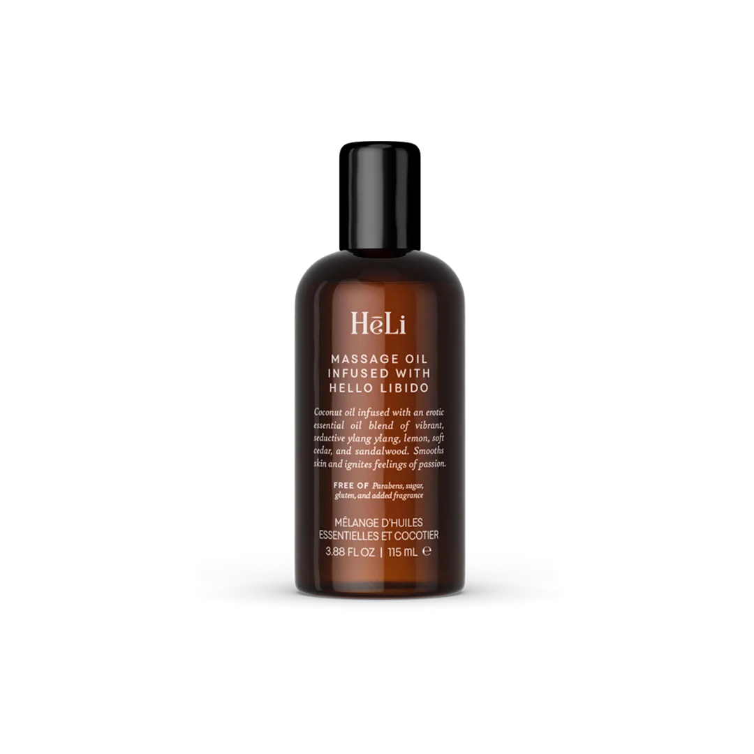 Massage & Foreplay HēLi Massage Oil Infused With Hello Libido (Aceite para masajes con Hello libido)
