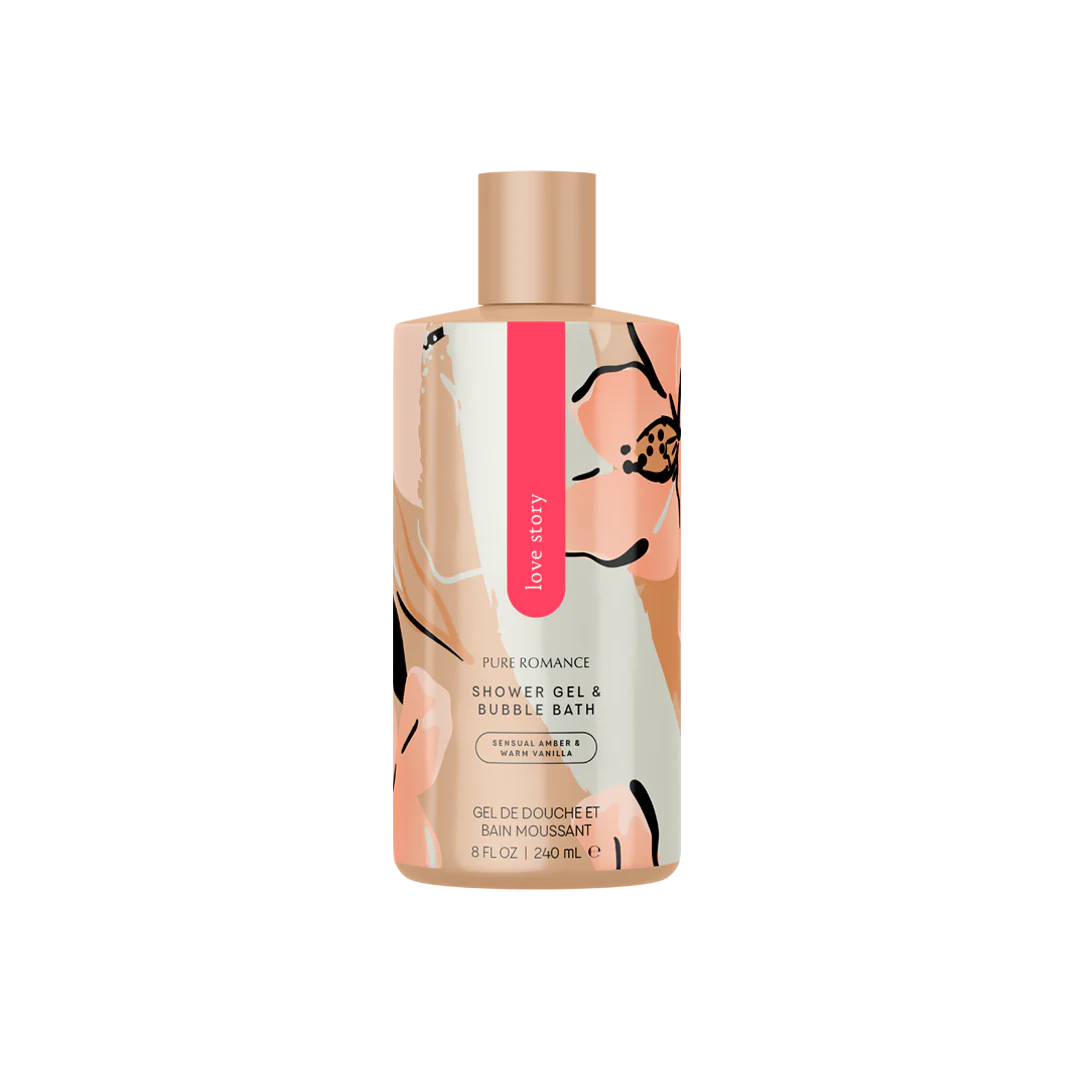 Shower Gel & Bubble Bath Love Story (Jabon corporal y bano de burbujas Love Story)
