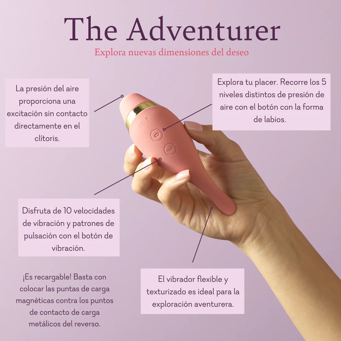 Clitoral Vibrators  The Adventurer (VIBRADOR DE PRESION DE AIRE)