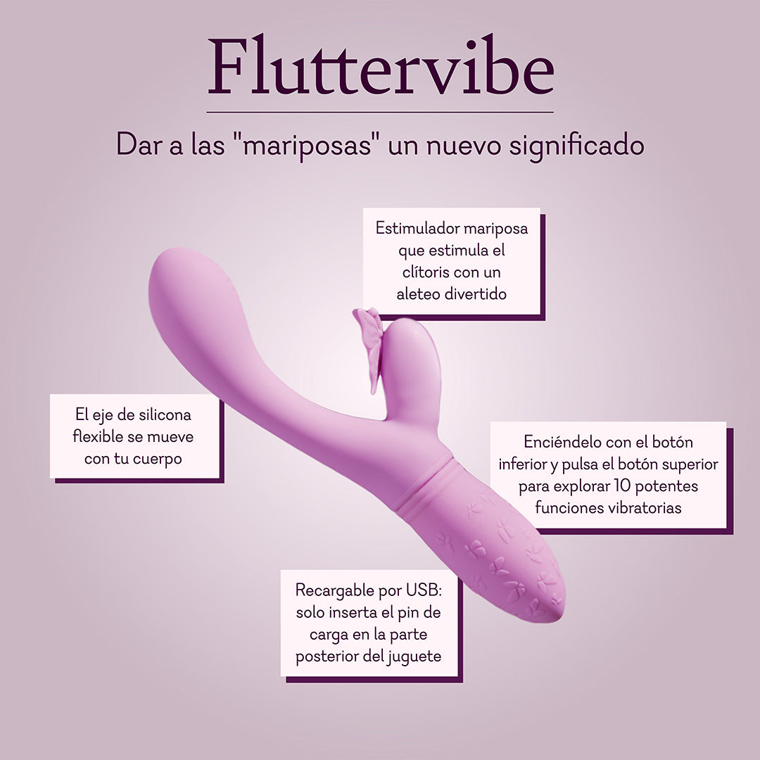 Fluttervibe Butterfly Dual Motor Vibrator (VIBRADOR DUAL)