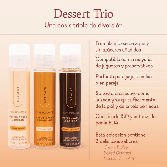 SET DE REGALO DE LUBRICANTES DESSERT TRIO