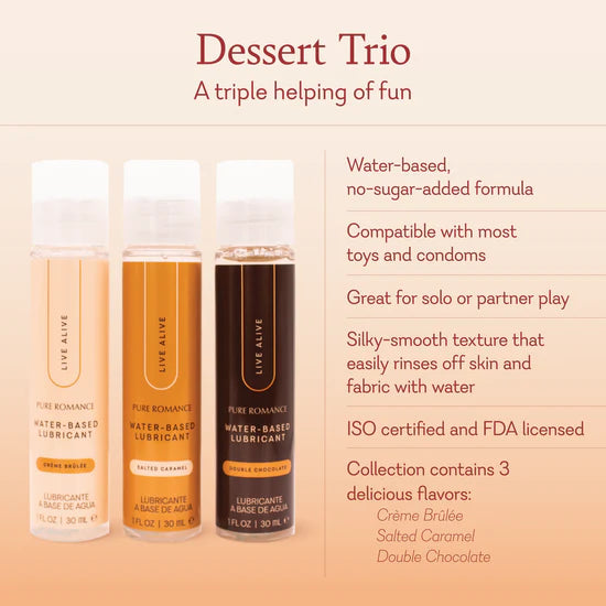 SET DE REGALO DE LUBRICANTES DESSERT TRIO