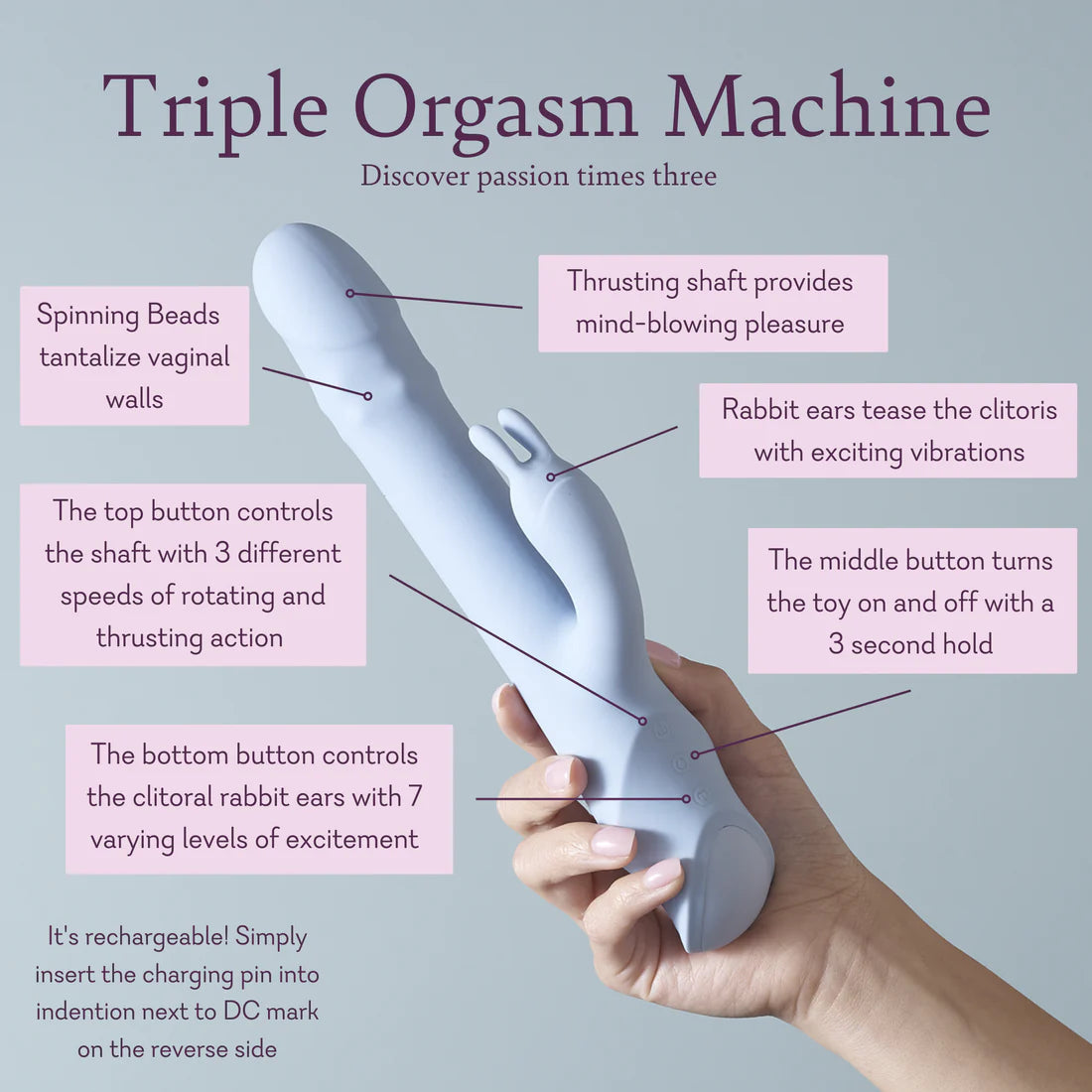 Triple Orgasm Machine (VIBRADOR DE TRIPLE ORGASMO)